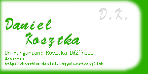 daniel kosztka business card